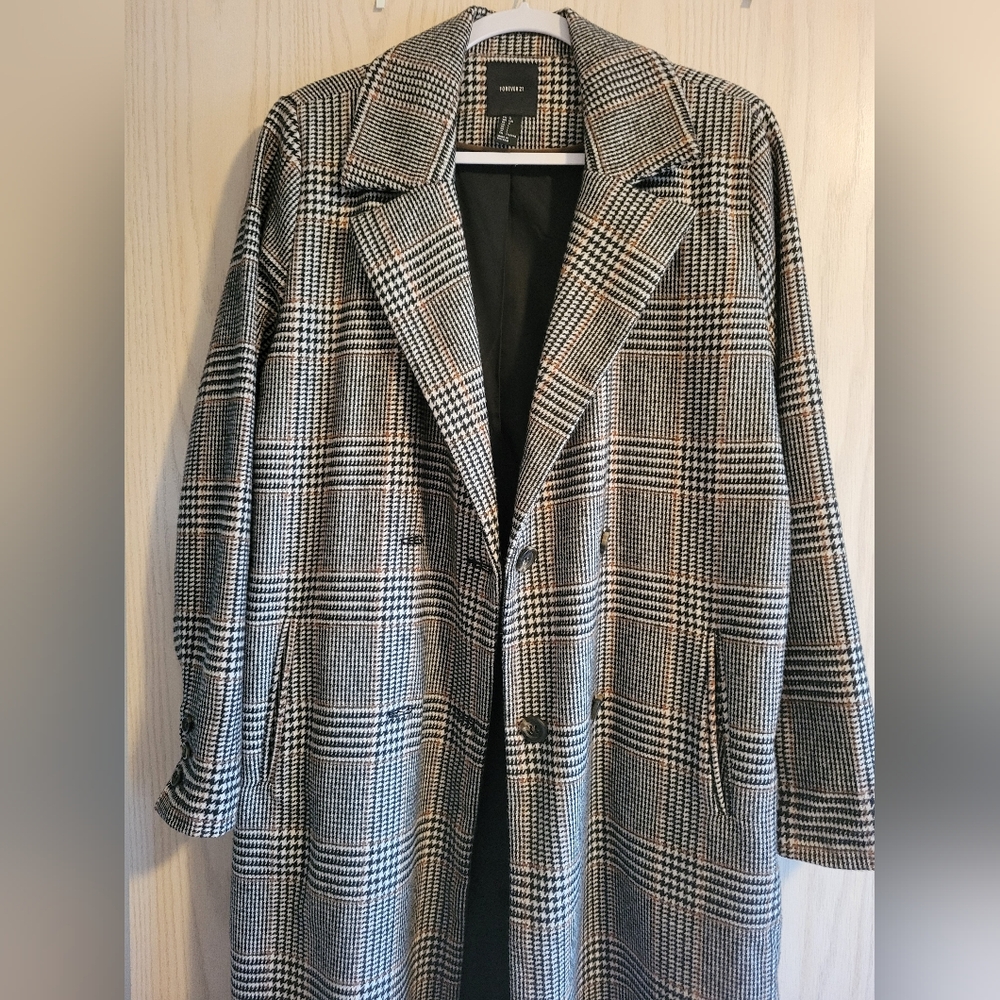 Forever21 plaid coat